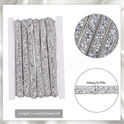 5 Yards Self Adhesive Resin Rhinestone Tape DIY-SP0002-49E-1