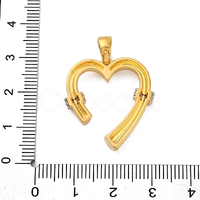 Brass Micro Pave Cubic Zirconia Pendants KK-V009-17G-1
