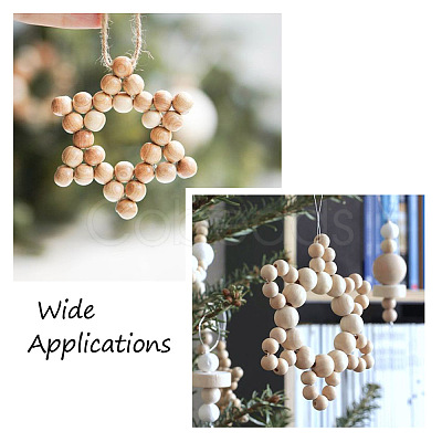 Elecrelive 2Pcs 2 Style Christmas Theme Wood Pendant Decorations HJEW-EL0001-01B-1