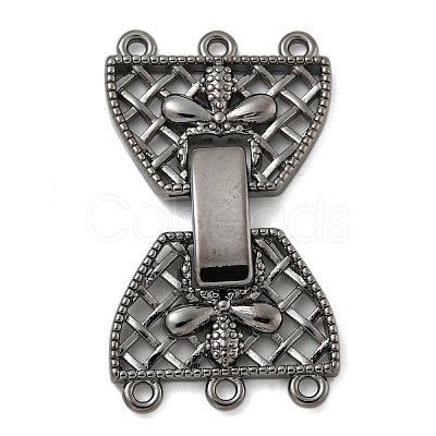 Brass Fold Over Clasps KK-N254-117B-02-1