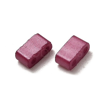 2-Hole Baking Paint Glass Seed Beads SEED-S023-17B-40-1