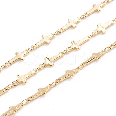 Brass Sideways Cross Link Chains CHC-E021-10A-1