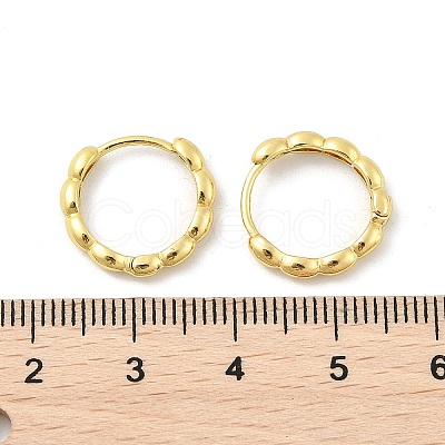 Brass Huggie Hoop Earrings EJEW-L231-33G-1