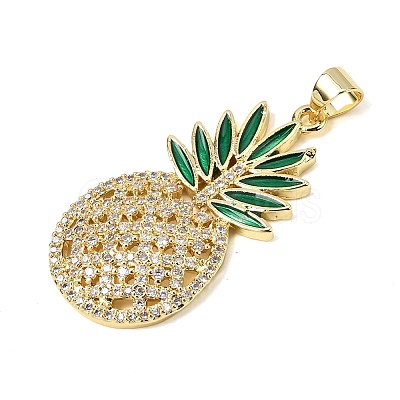 Brass Micro Pave Cubic Zirconia Pendants KK-H267-008B-G-1