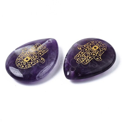 Natural Amethyst Pendants G-T122-73E-1