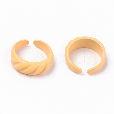 Spray Painted Alloy Cuff Rings RJEW-T011-31A-RS-1