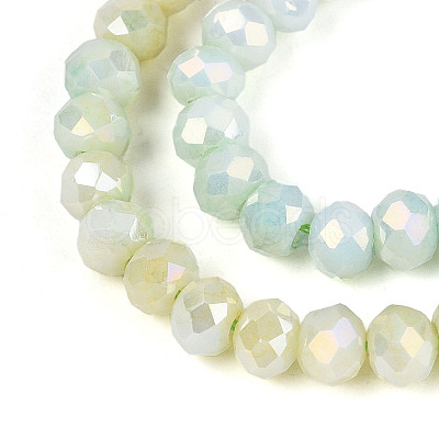 Anti-Tarnish Electroplate Rondelle Glass Beads Strands EGLA-T021-4mm-17-05-1