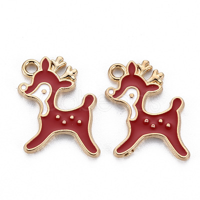 Alloy Enamel Pendants X-ENAM-S126-062B-NR-1
