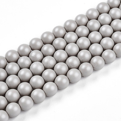 Baking Paint Pearlized Glass Pearl Bead Strands HY-N002-5mm-B05-1