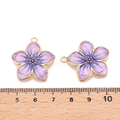 Rack Plating Alloy Enamel Pendants ENAM-N056-365KCG-03-1
