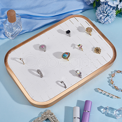 PU Leather and Wood Organizer Ring Display Trays ODIS-PH0009-15A-1