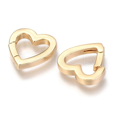 Brass Spring Gate Rings KK-O132-08G-1