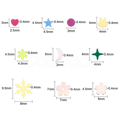 10 Styles Macaron Color Ornament Accessories PVC-CJ0001-01-1