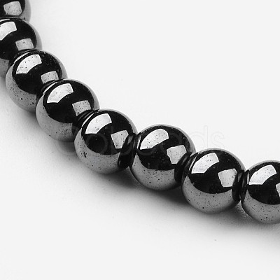 Synthetic Hematite Stretch Bracelets BJEW-P0131-01-1