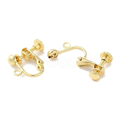 Rack Plating Brass Stud Earring Settings KK-F090-13LG-1