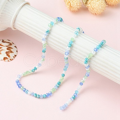 Electroplate Glass Beads Strands EGLA-yw0002-C06-1