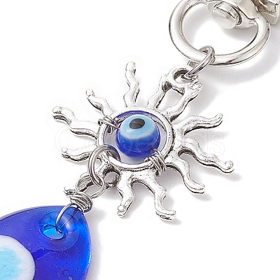 Evil Eye Lampwork Pendant Decorations HJEW-JM01997-05-1