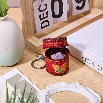 Leather Keychains AJEW-WH0455-918A-1