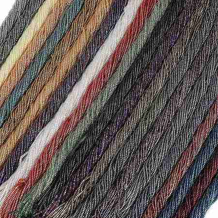 Electroplate Glass Beads Strands GL-CBAA615-01-1