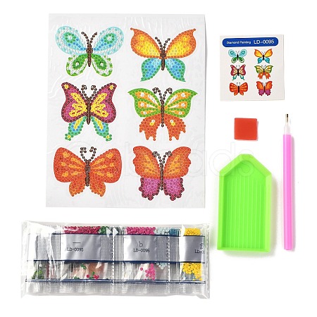 DIY Butterfly Diamond Painting Stickers Kits For Kids DIY-O016-11-1