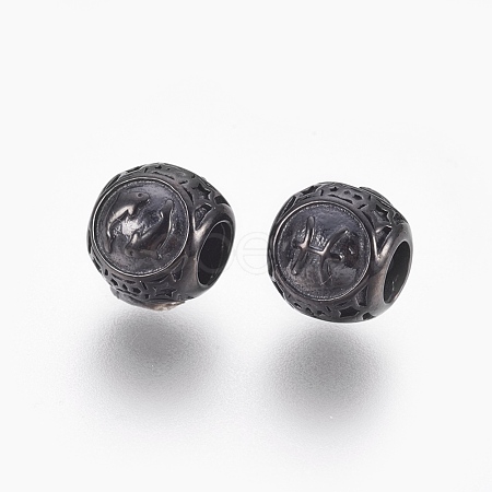 316 Surgical Stainless Steel European Beads STAS-F195-128B-11-1