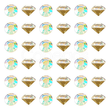 1 Bag Pointed Back Glass Rhinestone Cabochons RGLA-TADJ0001-01A-07-1