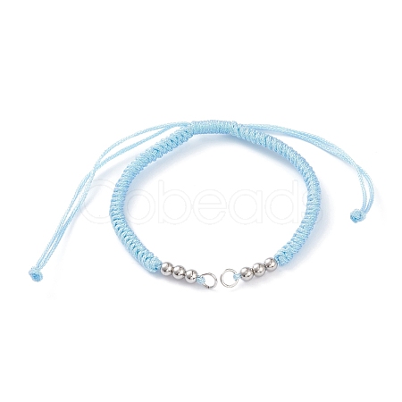 Adjustable Braided Polyester Cord Bracelet Making AJEW-JB00849-02-1