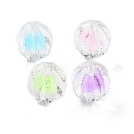 UV Plating Iridescent Transparent Acrylic Bead in Bead LS-OACR-H112-08B-1