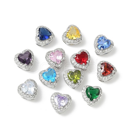 Brass Birthstone Beads KK-D372-01P-1