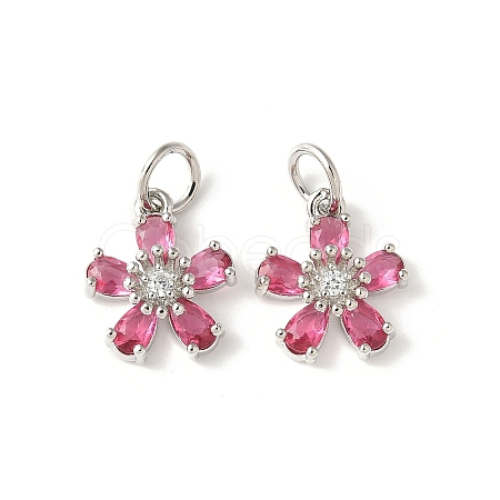Brass Micro Pave Cubic Zirconia Pendants KK-U067-03P-06-1