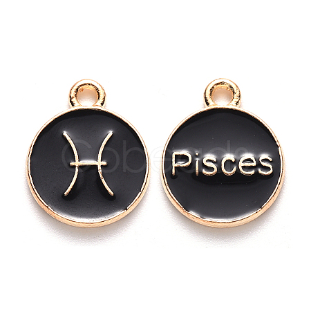 Alloy Enamel Pendants ENAM-S124-01B-08H-1