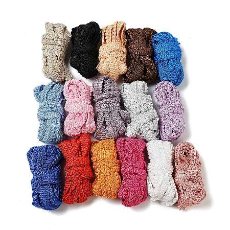32M 16 Colors Polyester Centipede Braid Lace Trim OCOR-PH0002-23-1