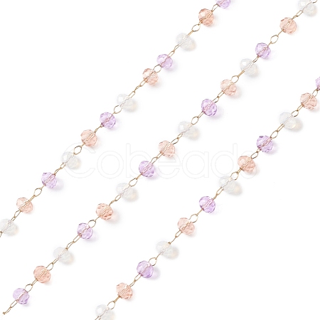 Handmade Glass Beaded Chains CHS-P016-46G-06-1