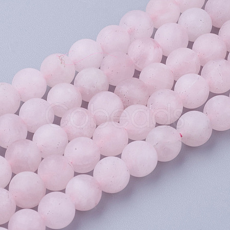 Natural Rose Quartz Bead Strands G-G735-59F-6mm-1