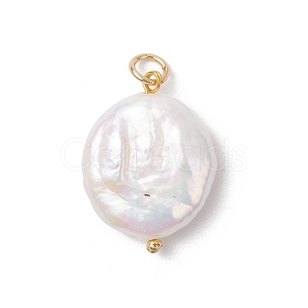 Natural Keshi Pearl Pendants PALLOY-JF04189-02-1