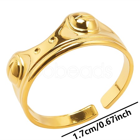Frog 304 Stainless Steel Cuff Rings IQ1564-2-1