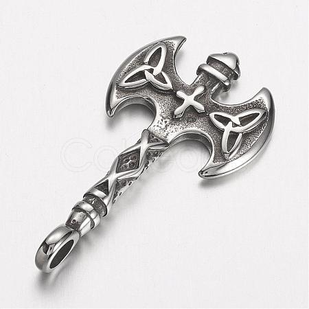 304 Stainless Steel Pendants STAS-D166-03AS-1