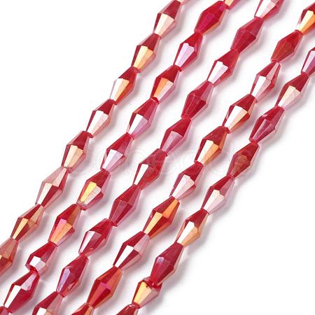 Opaque Glass Beads Strands GLAA-P001-04A-06-1