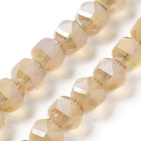 Electroplate Transparent Glass Beads Strands EGLA-I018-AB04-1