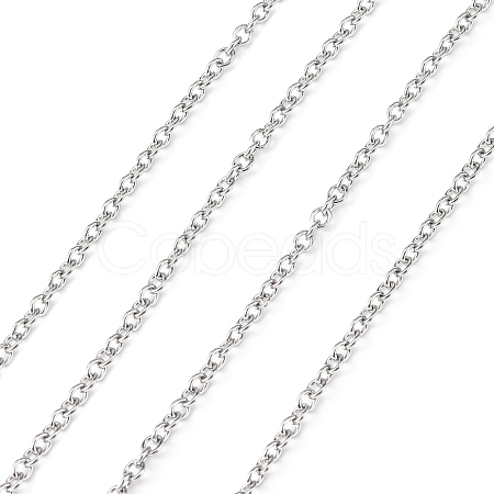 Tarnish Resistant 304 Stainless Steel Cable Chains CHS-R003-0.5mm-1