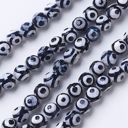 Tibetan Style dZi Beads G-G752-05-6mm-1