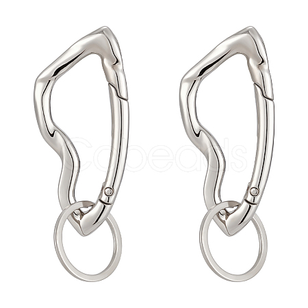 2Pcs Alloy Spring Gate Rings FIND-UN0010-11P-1