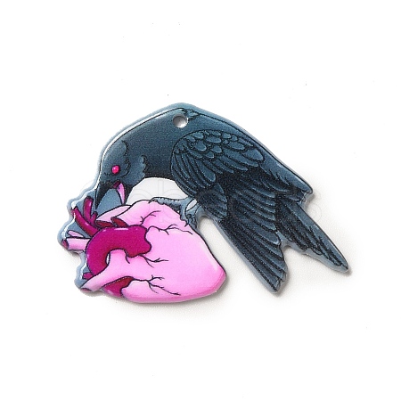 Halloween Printed Acrylic Pendants MACR-K330-13D-1