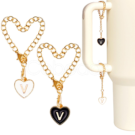 2 Sets Alloy Enamel Cup Pendant Decorations HJEW-SC0001-56V-1