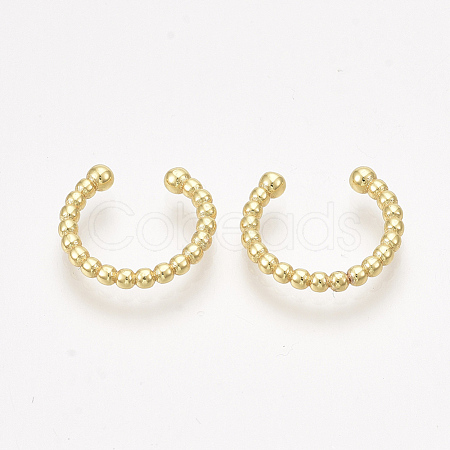 Brass Cuff Earrings EJEW-S201-185-1