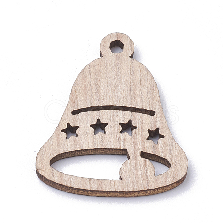 Undyed Wooden Pendants X-WOOD-S040-25-1