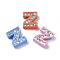 Alloy Rhinestone Slide Charms, Spray Painted Letter Beads, for Personalized Jewelry Bracelet, Letter.Z, 12x10x4.5mm, Hole: 8x1.5mm