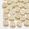 Brass Cubic Zirconia Charms, Heart, Clear, Real 18K Gold Plated, 7.5x6.5x1.5mm, Hole: 0.8mm