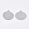 Valentine's Day Theme, 201 Stainless Steel Pendants, Oval with Heart Word Forever, Antique Silver, 15x17x1mm, Hole: 1.4mm