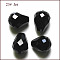 Imitation Austrian Crystal Beads, Grade AAA, K9 Glass, Faceted, Drop, Black, 8x10mm, Hole: 0.9~1mm